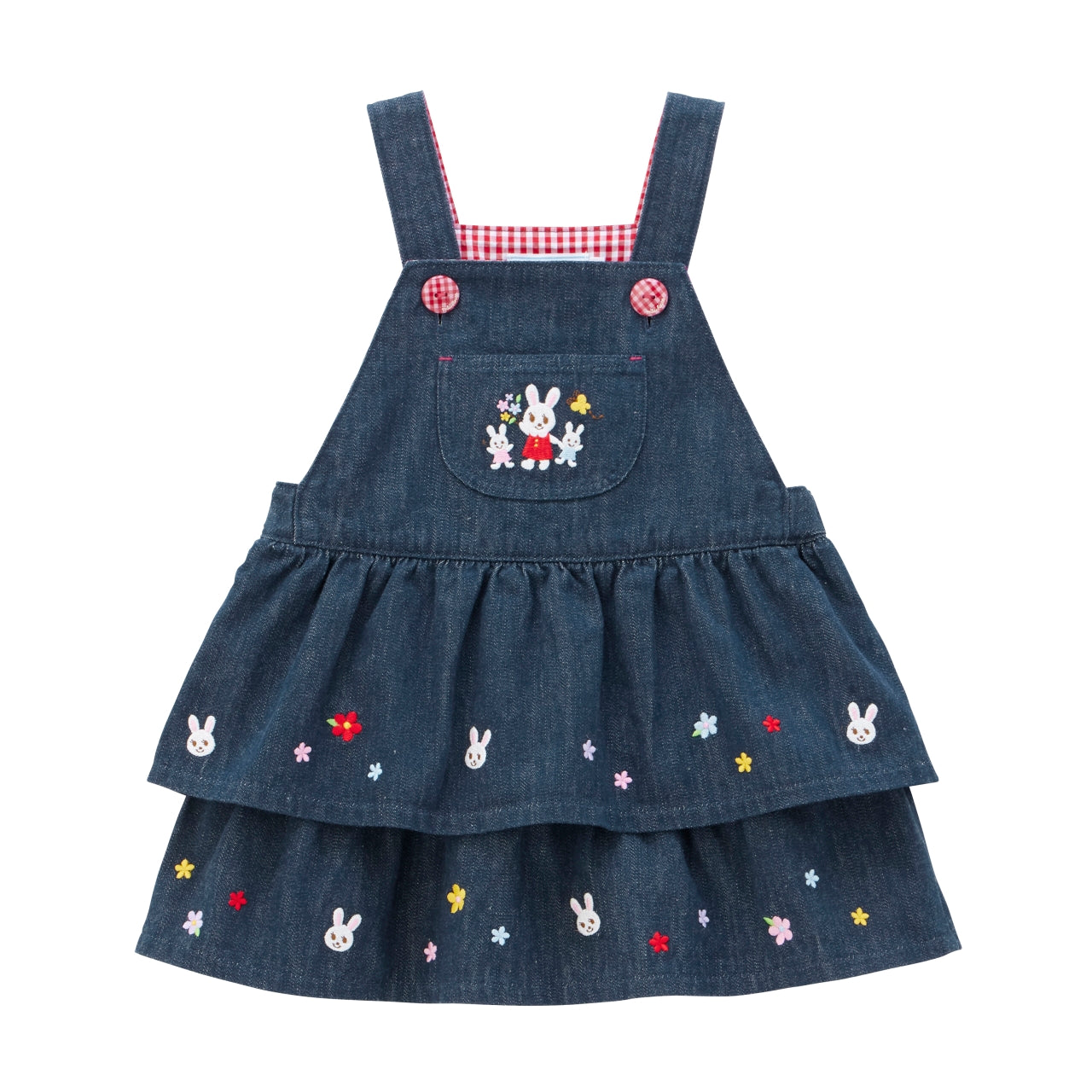 Tiered Ruffle Jumper Dress MIKI HOUSE USA Tiered Ruffle Jumper Dress MIKI HOUSE USA