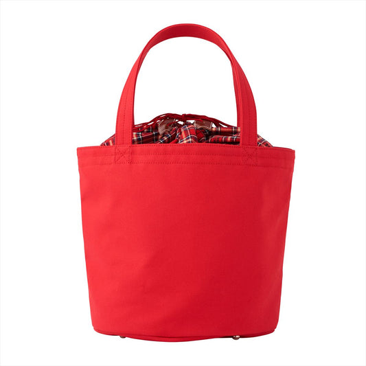 MIKI HOUSE Plaid Bucket-Style Logo Tote Bag