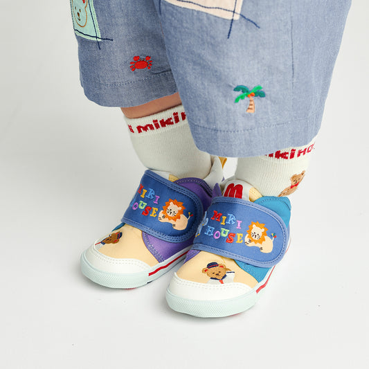 Classic MIKI HOUSE Bear Canvas Second Shoes
