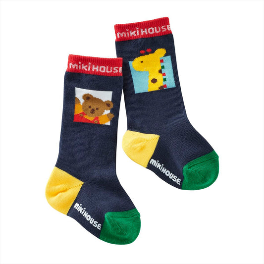 MIKI HOUSE Bear Classic High Socks