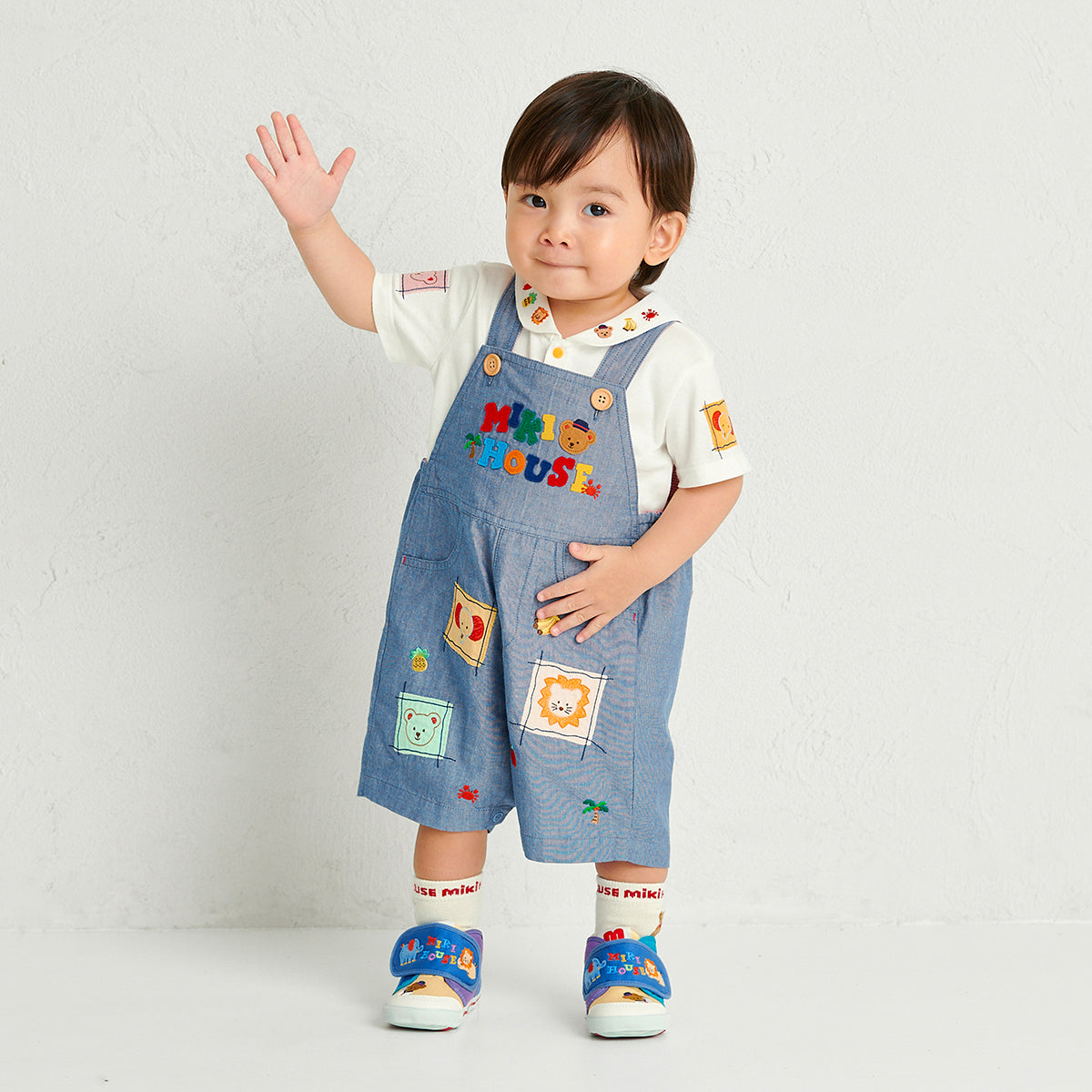 Classic MIKI HOUSE Bear Sailor Overalls