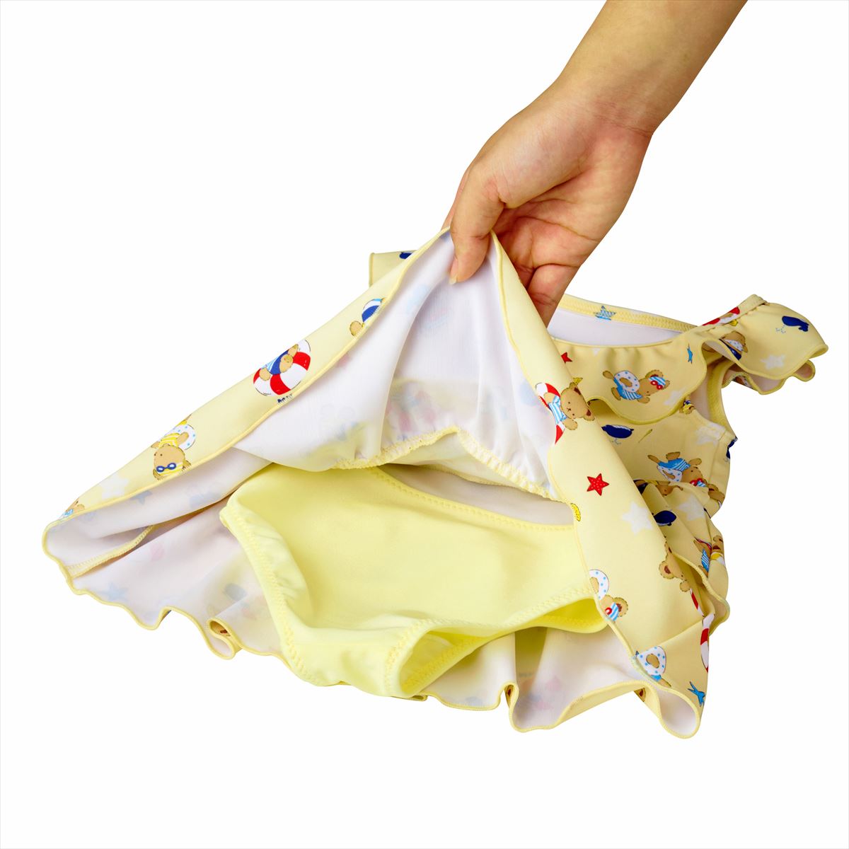 MIKI HOUSE Seaside Bear One-Piece (UV Protection)