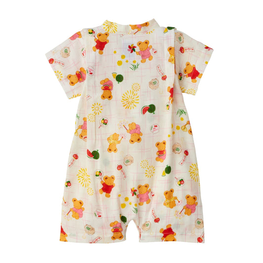 MIKI HOUSE Bear One-Piece Kimono Jinbei