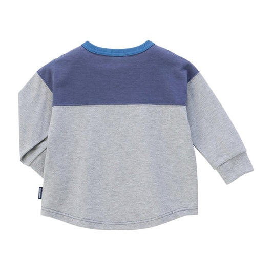 Teddy Bear Emblem Long-Sleeve Contrast Tee