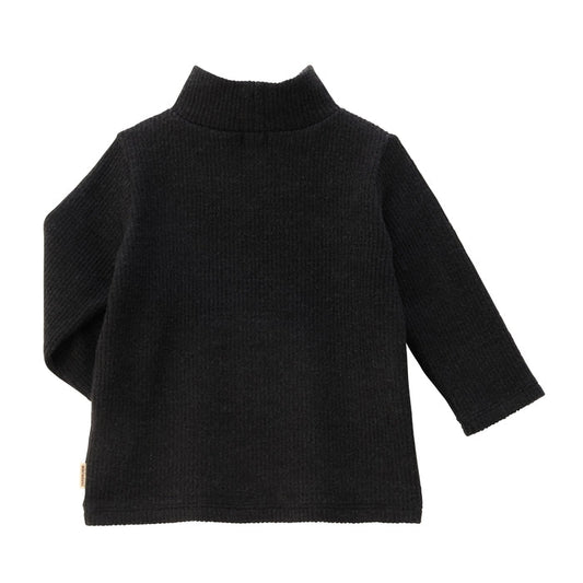 Teddy Bear Emblem Mock Neck Tee