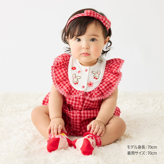 Short Sweet Gingham Lace Rompers