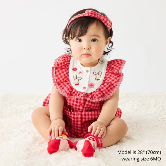 Short Sweet Gingham Lace Rompers