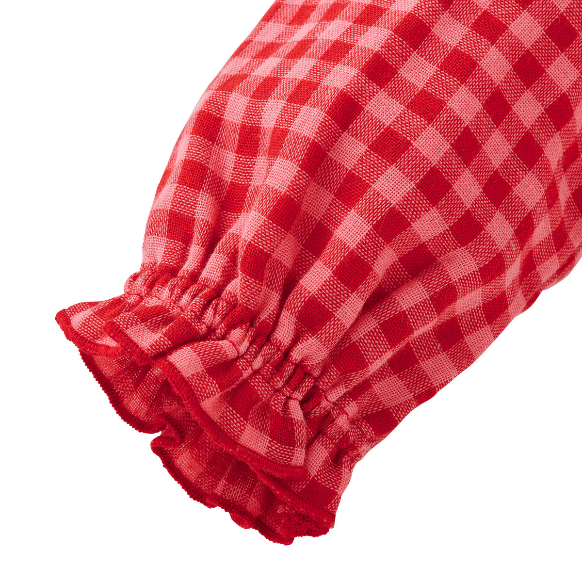 Sweet Gingham Scalloped Collar Blouse