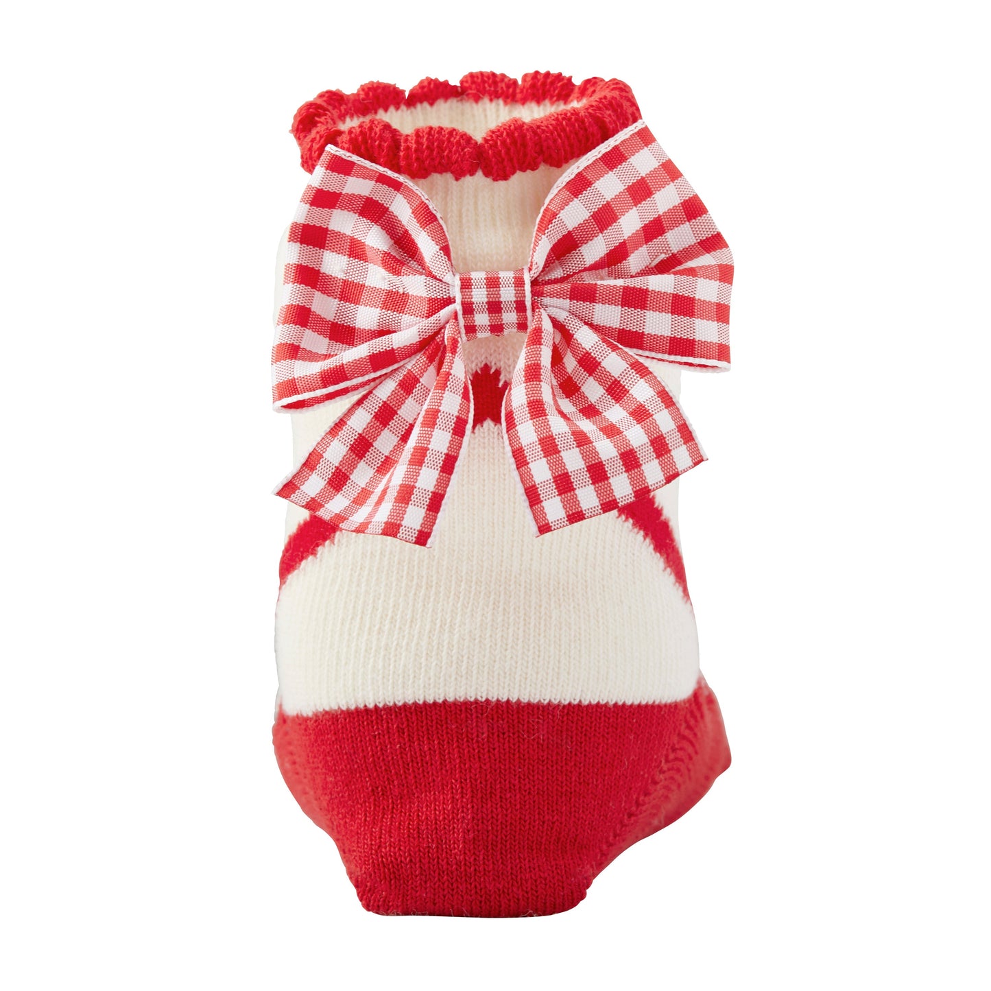 Sweet Gingham Ribbon Ballerina Socks