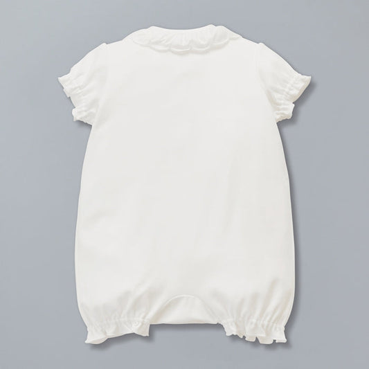 Sea Island Cotton Frill Collar Short Rompers