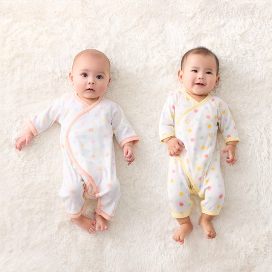 Kimono-Style Hadagi Coverall - Polka Dots