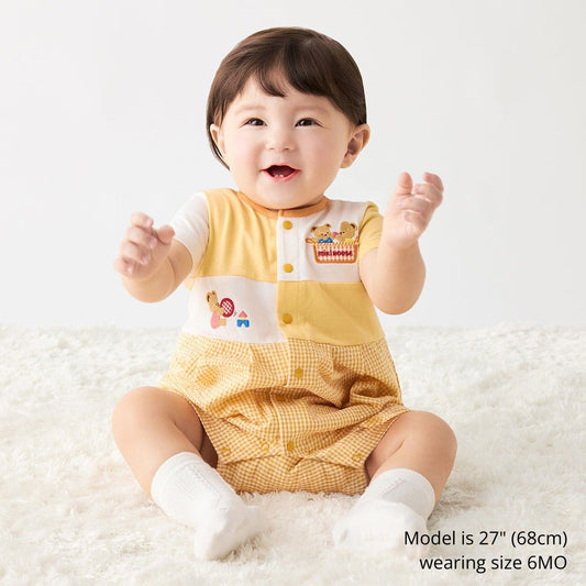 Short Gingham All-in-One Rompers