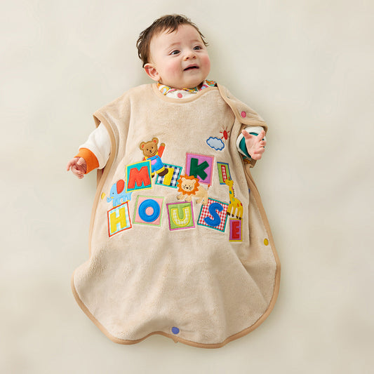 Classic MIKI HOUSE Bear Microfur Wearable Blanket
