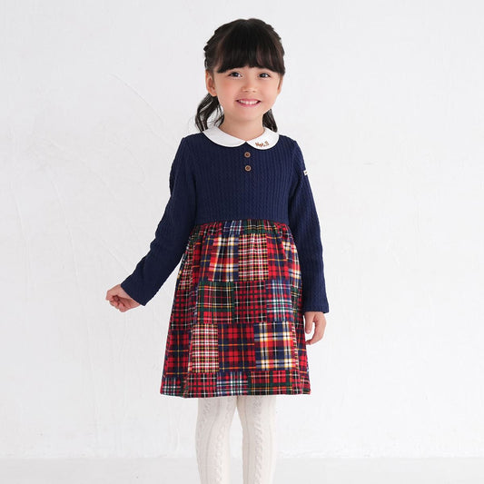 Patchwork Plaid Dress