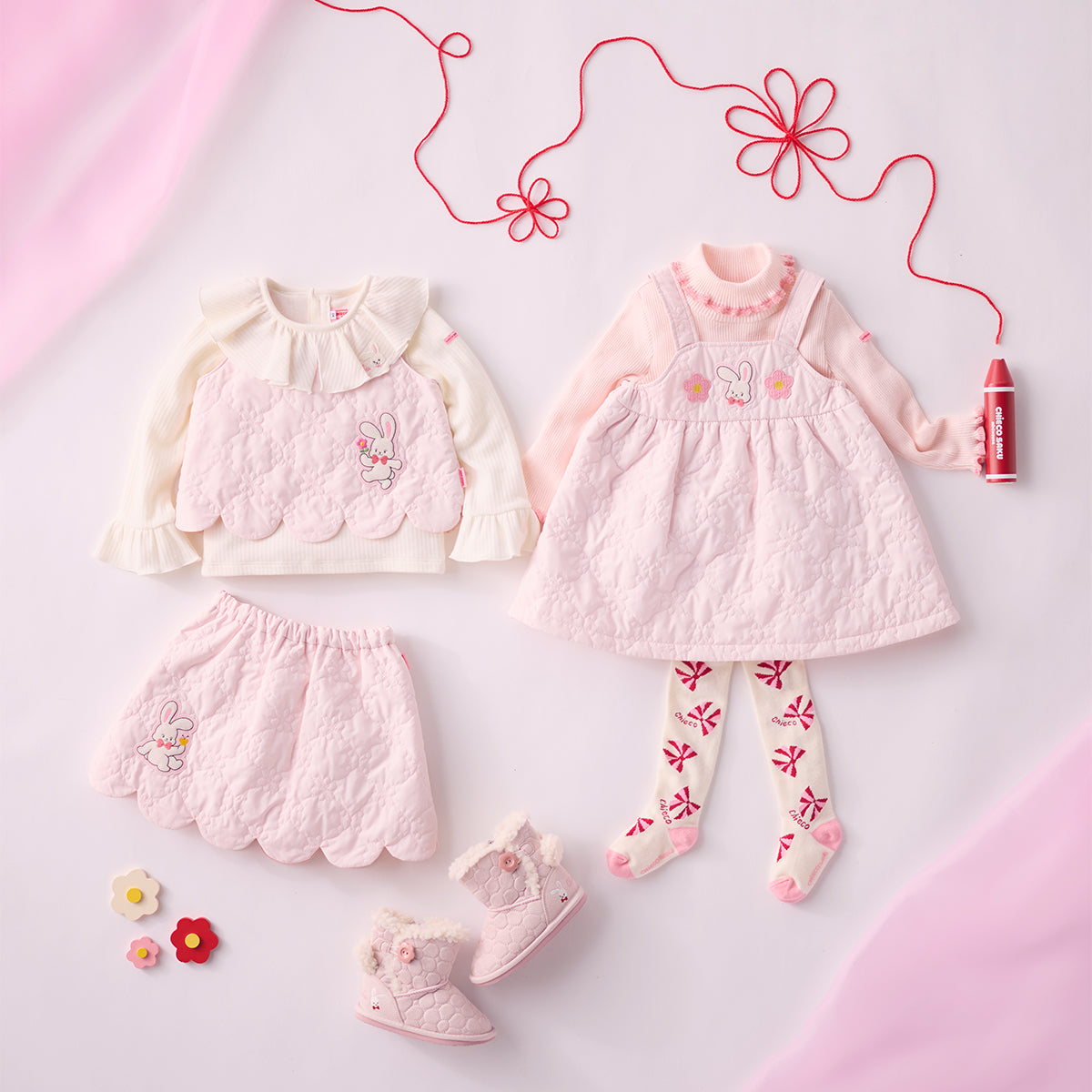 Sweet Ribbon Logo Knit Tights