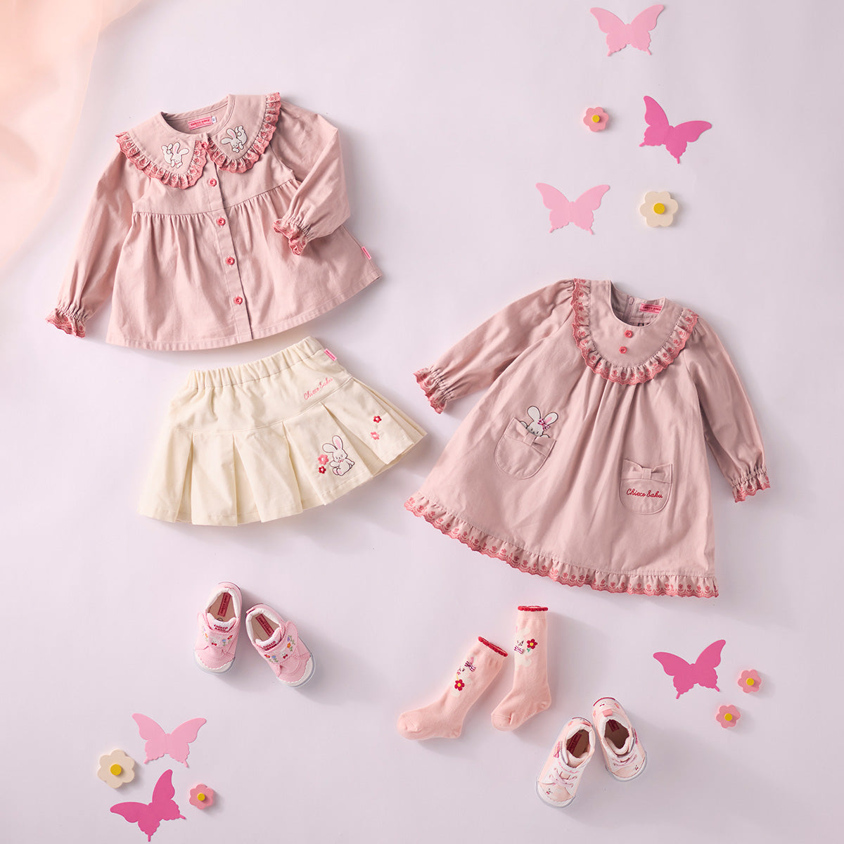 Little Charming Sketches Pleated Skirt