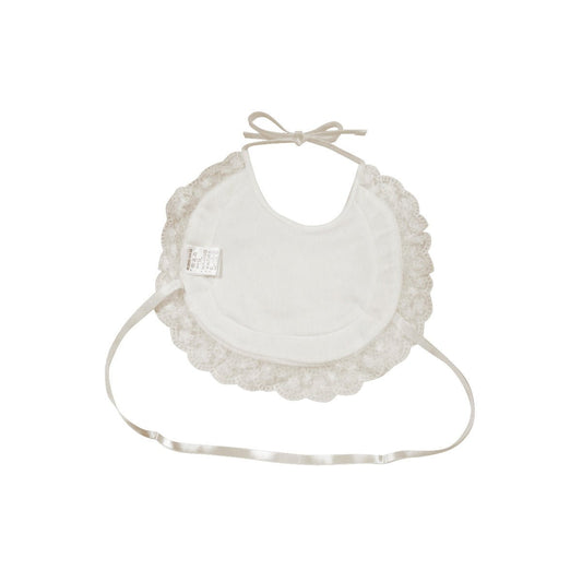 Ceremony collection - Bib with Satin Lace Embelishment - MIKI HOUSE USA
