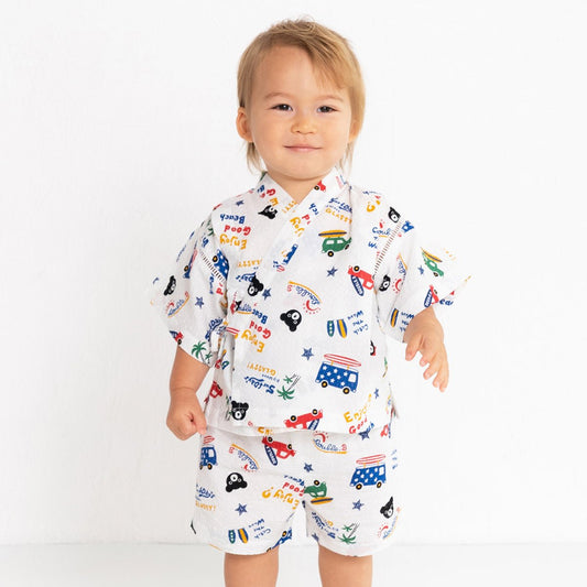 Two-Piece Kimono Jinbei - Surf’s Up! - MIKI HOUSE USA