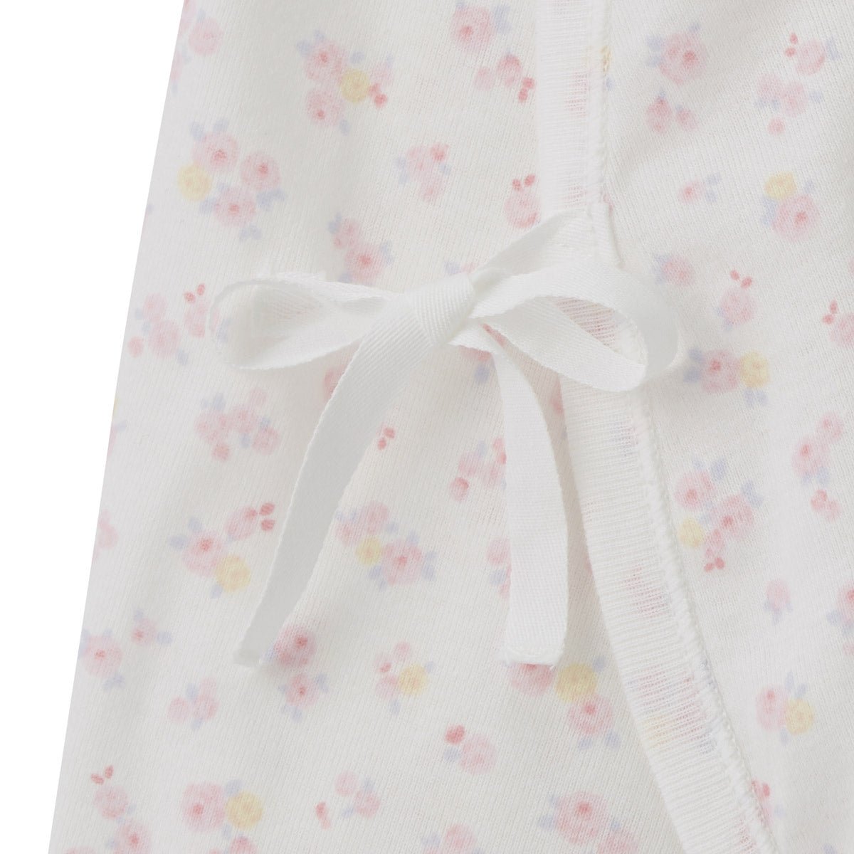 Kimono-Style Hadagi Bodysuit - Pink Bouquet - MIKI HOUSE USA