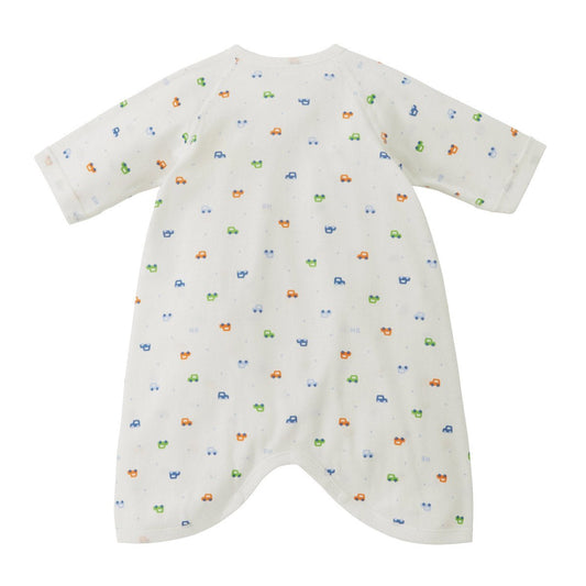 Kimono-Style Hadagi Bodysuit - Go Cars Go! - MIKI HOUSE USA