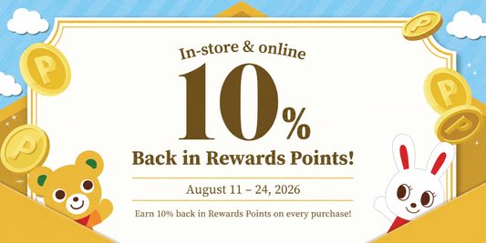 In-store & Online 10% Rewards Points Back!