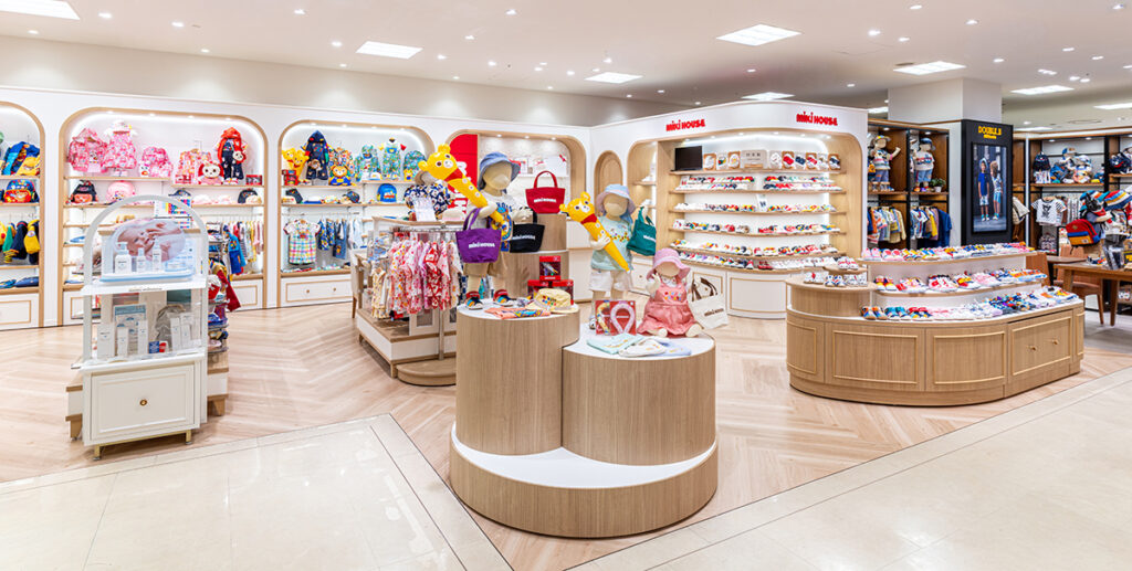 The renewed MIKI HOUSE store at Takashimaya Osaka