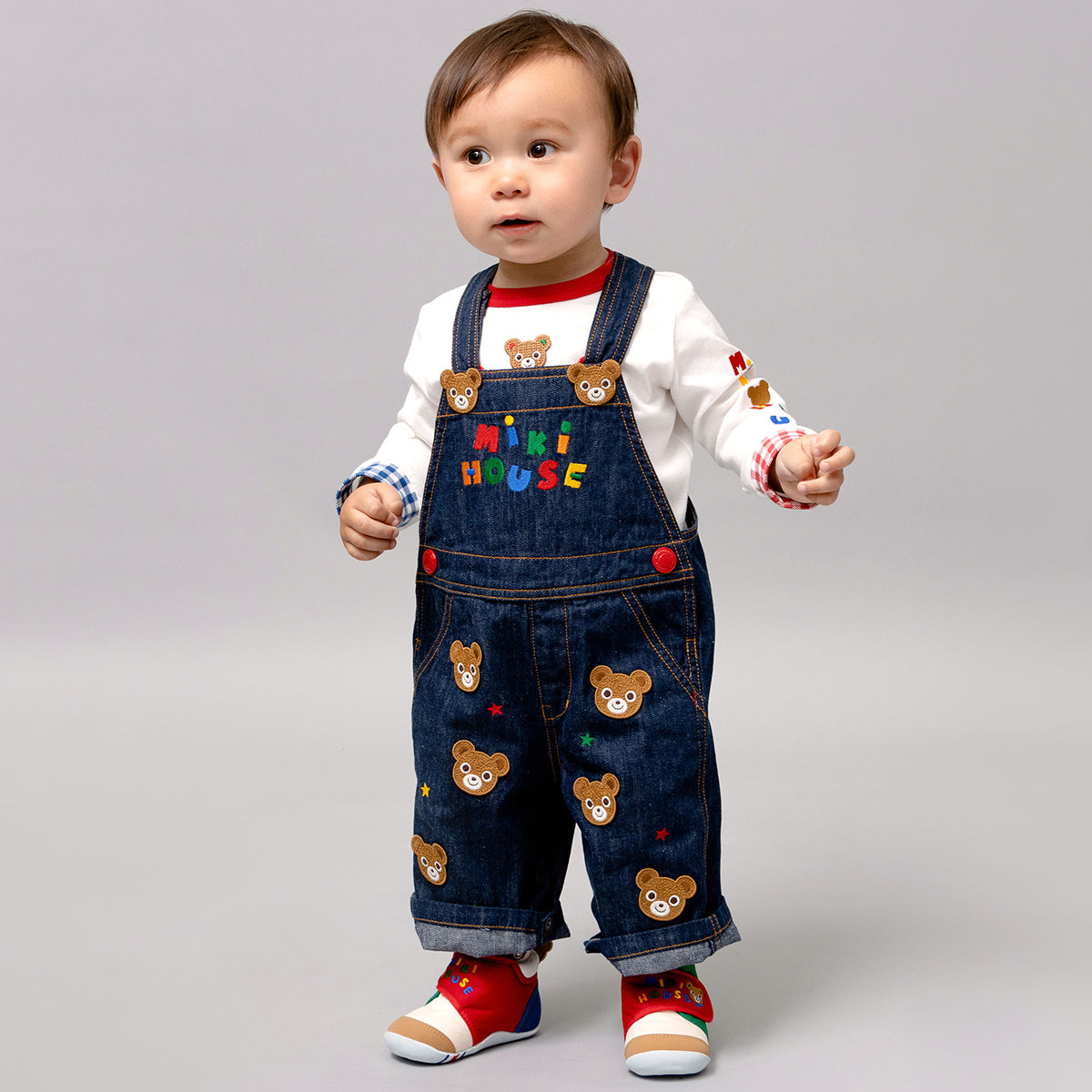 Pucchi-in-Overalls Long Sleeve Tee