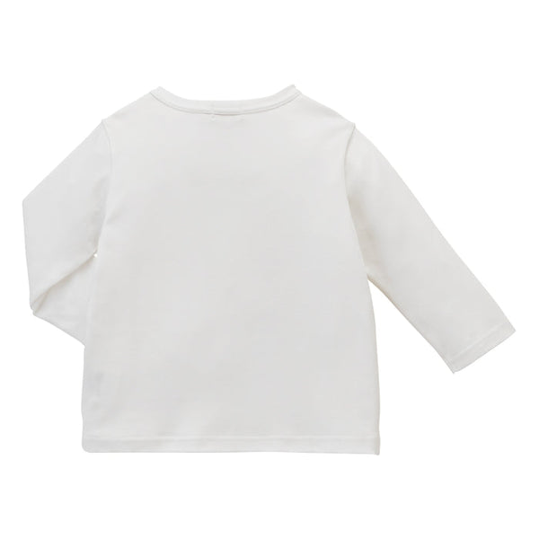 Sea Island Cotton Logo Long-Sleeve Tee - WHITE