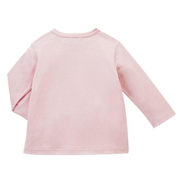Sea Island Cotton Logo Long-Sleeve Tee - PINK