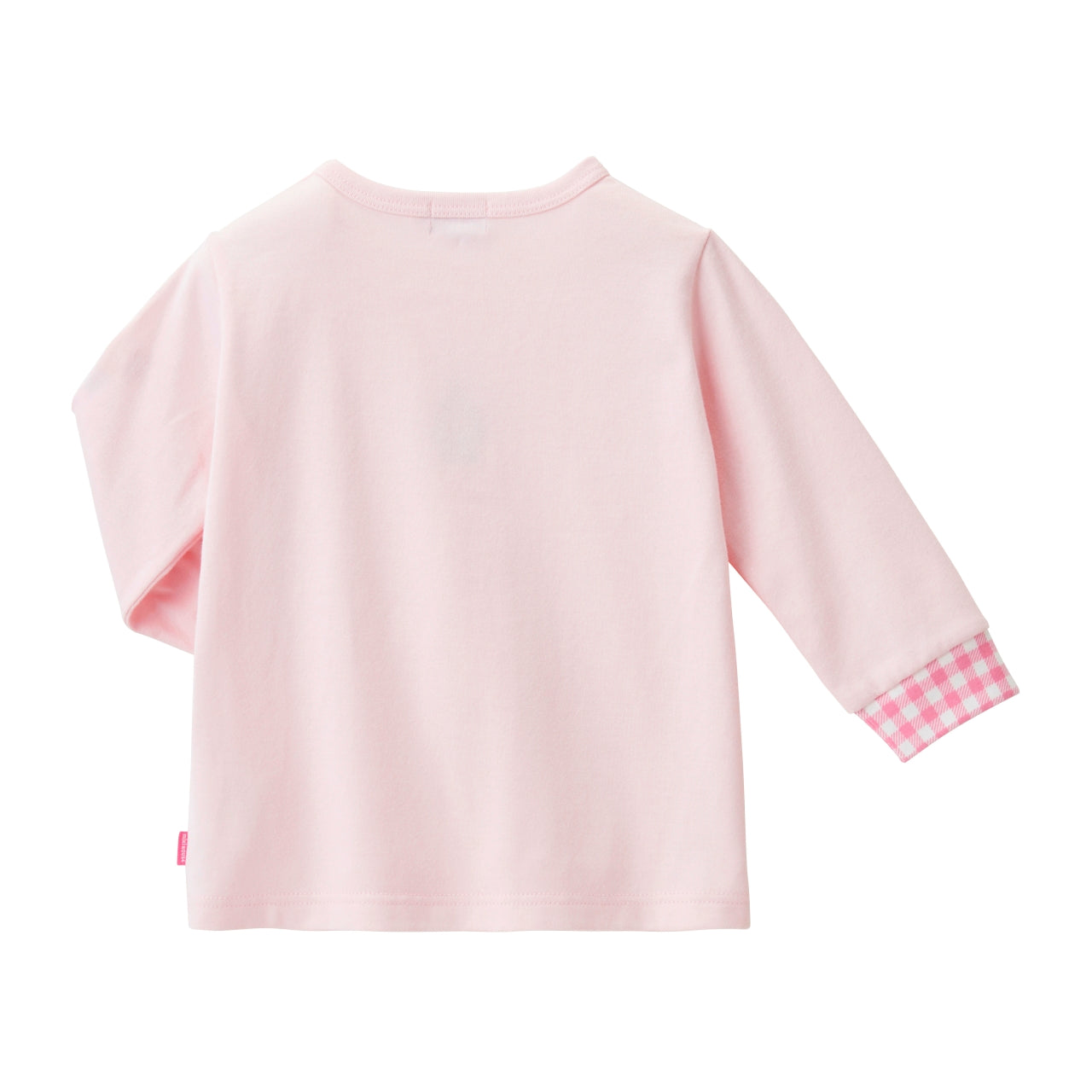 Gingham Cuffed Long-Sleeve Tee