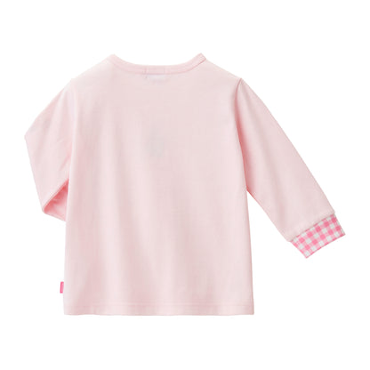 Gingham Cuffed Long-Sleeve Tee