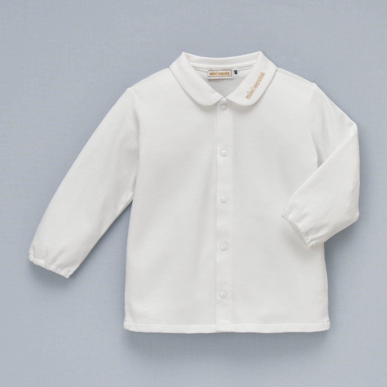 Sea Island Cotton Long-Sleeve Blouse