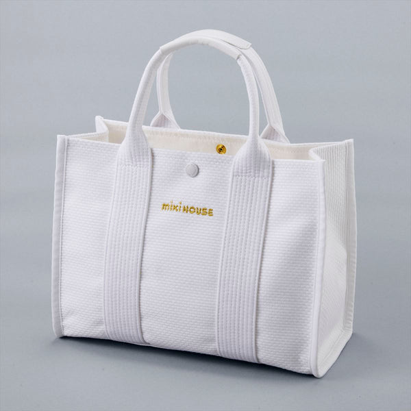 Mikawa Cotton Sashiko Weave Tote Bag - WHITE