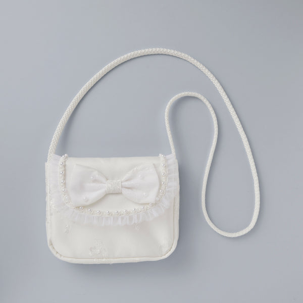 Sakura Lace Mini Shoulder Bag - WHITE