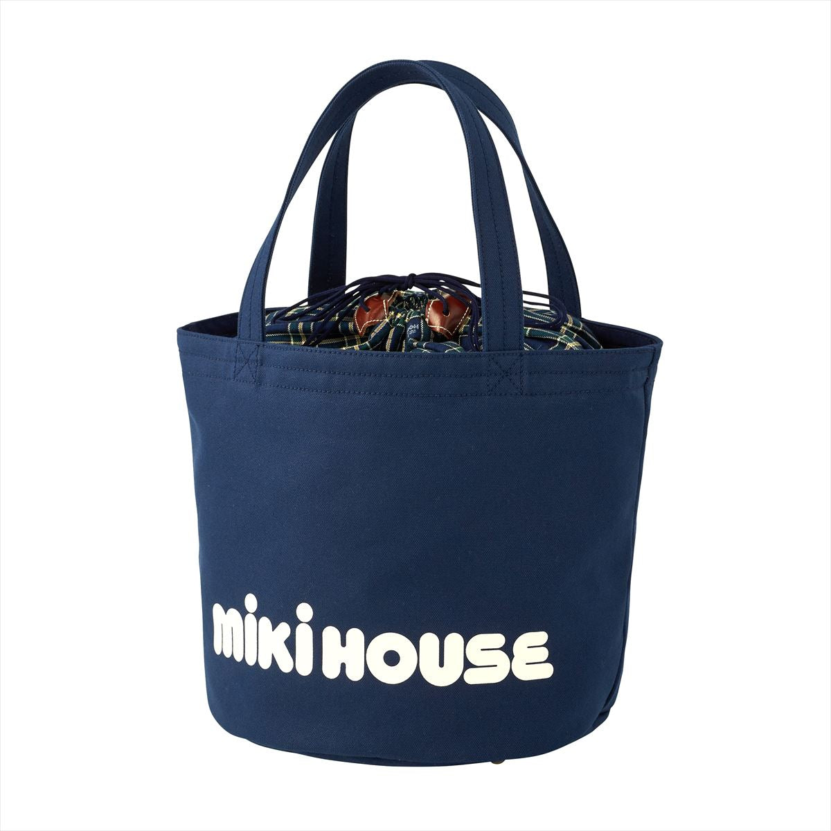 MIKI HOUSE Plaid Bucket-Style Logo Tote Bag – MIKI HOUSE USA