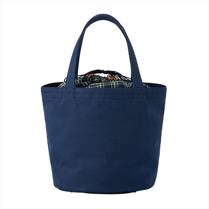 MIKI HOUSE Plaid Bucket-Style Logo Tote Bag