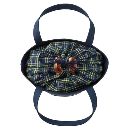 MIKI HOUSE Plaid Bucket-Style Logo Tote Bag