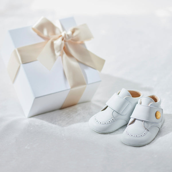 Premier Pre-Walking Leather Shoes - WHITE
