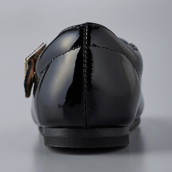 Premium Cowhide Strap Shoes - BLACK