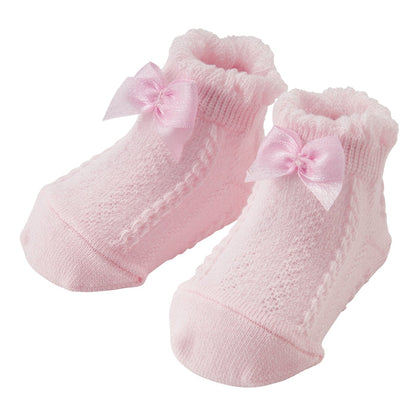 Soft Chiffon Ribbon Baby Socks