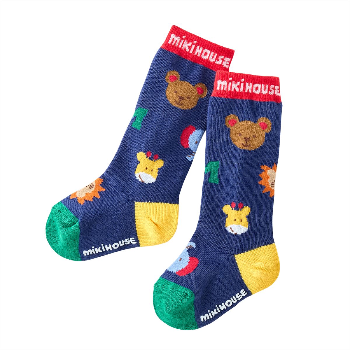 MIKI HOUSE Bear and Friends High Socks