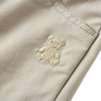 Teddy Bear Emblem Stretch Pants