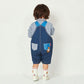 Classic MIKI HOUSE Bear Gingham Patchwork Overalls