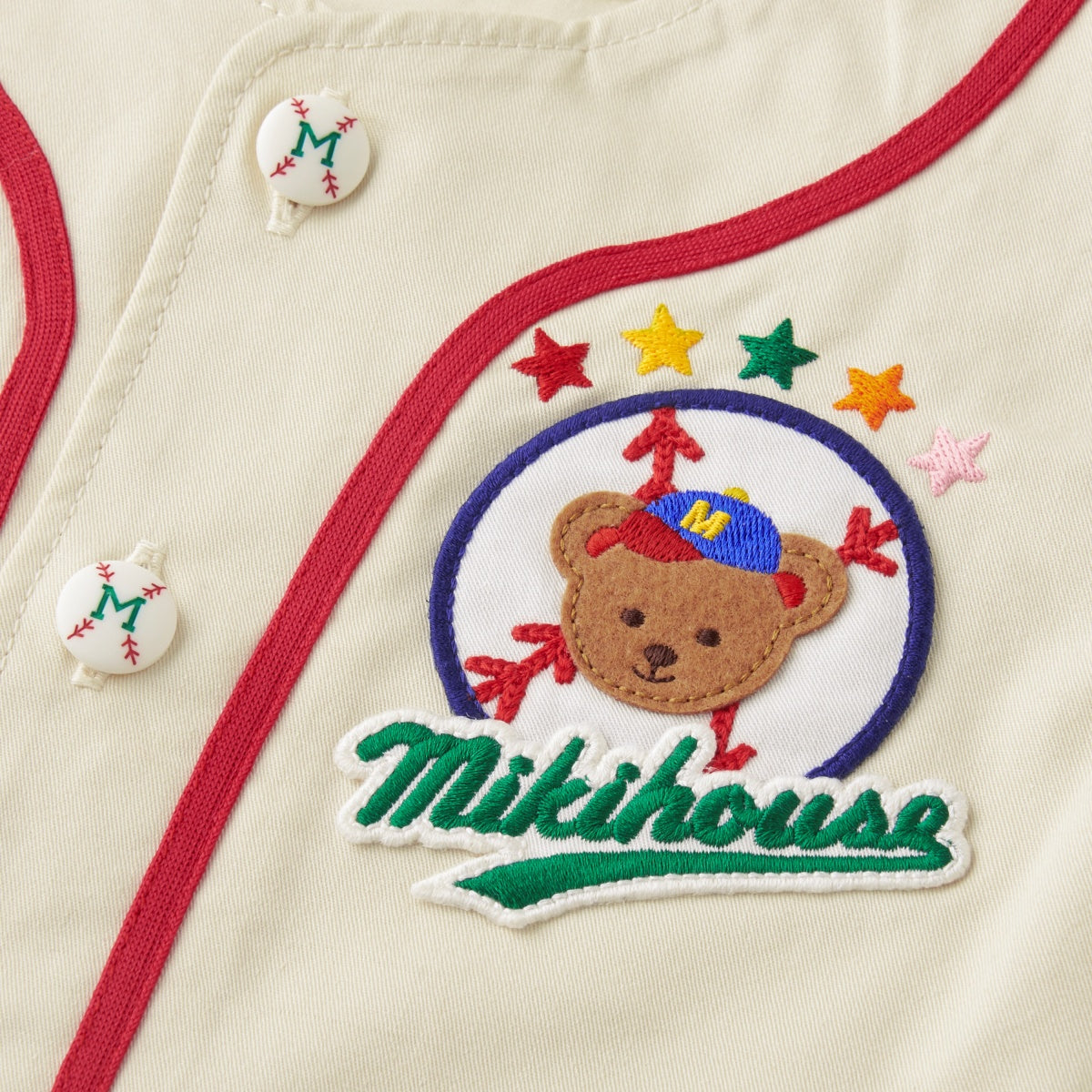 MIKI HOUSE Bear Baseball Jersey