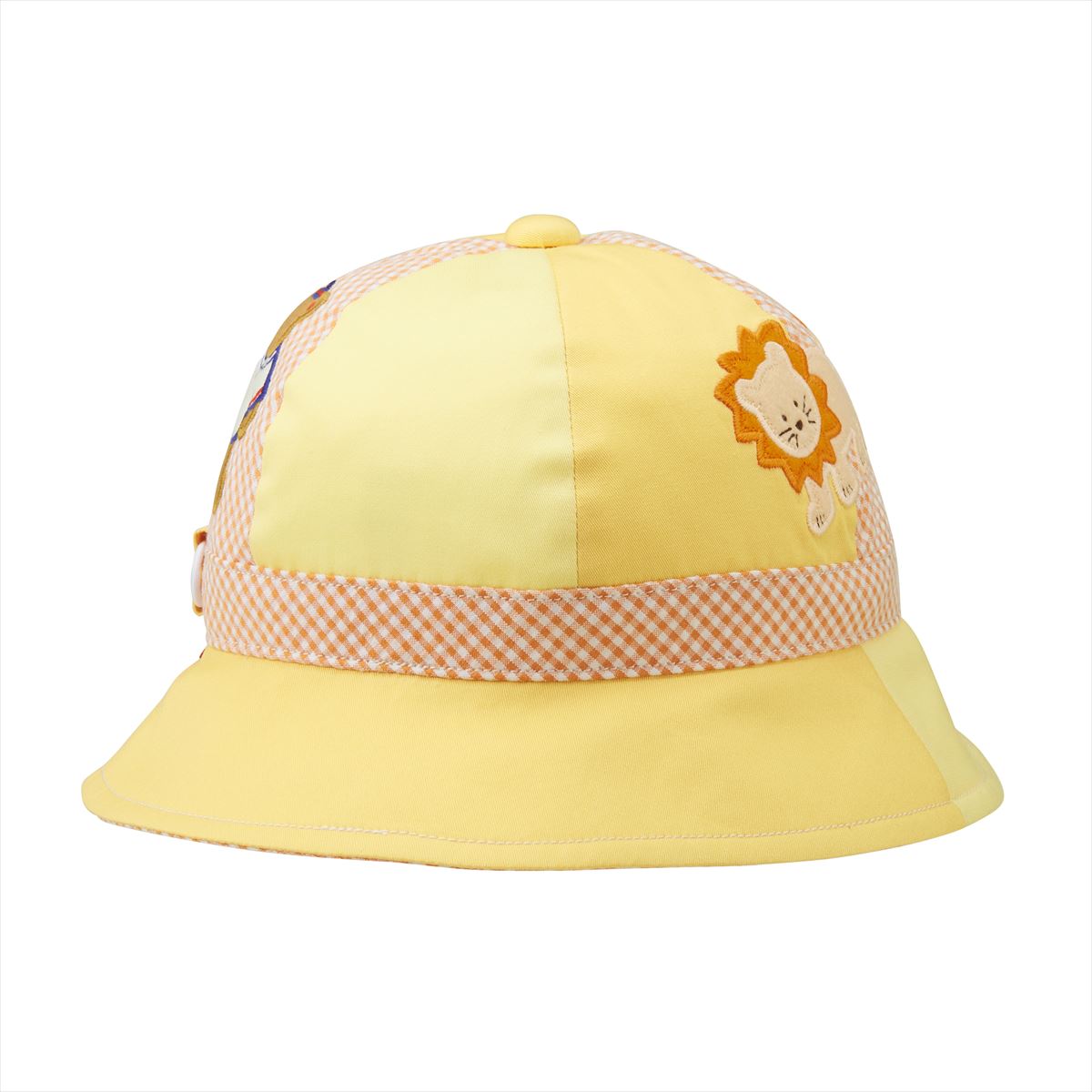 Classic MIKI HOUSE Bear Gingham Patchwork Hat (UV Protection)