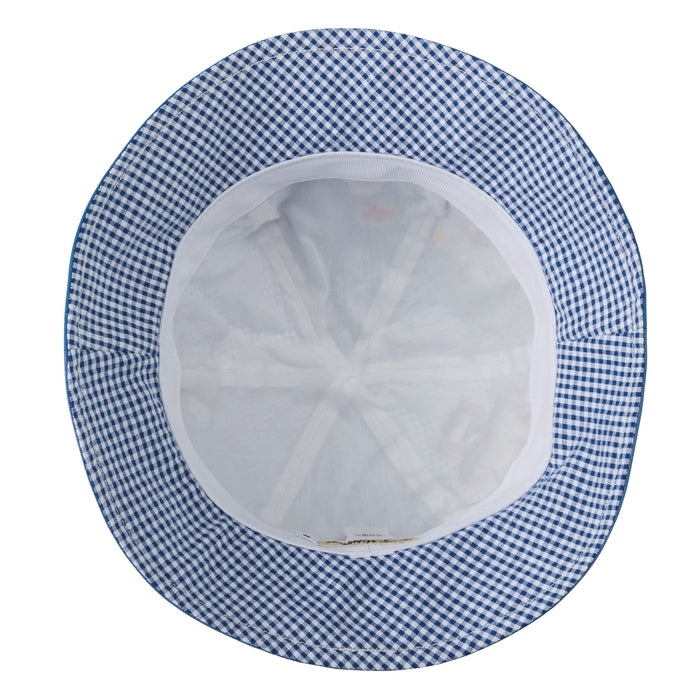 Classic MIKI HOUSE Bear Gingham Patchwork Hat (UV Protection)