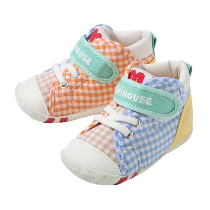 Pastel Gingham First Walker Shoes