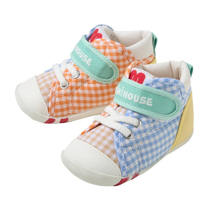 Pastel Gingham First Walker Shoes