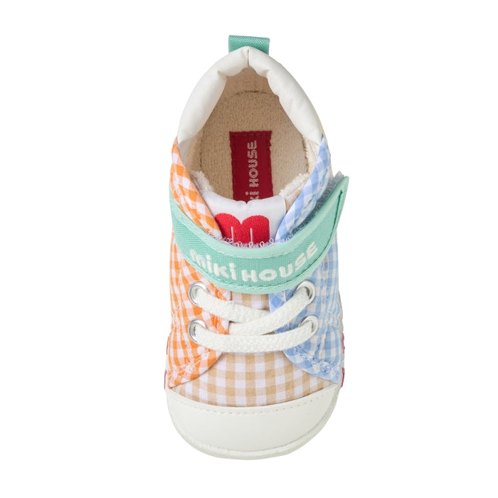 Pastel Gingham First Walker Shoes