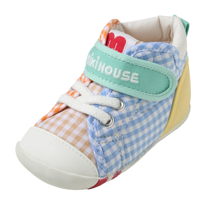 Pastel Gingham First Walker Shoes